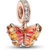 image:imagePANDORA Moments Pink amp Yellow Murano Glass Butterfly Dangle Charm  14k Rose GoldPlated Charm with Cubic Zirconia amp Murano Glass  Gift for Her  Includes Gift Box