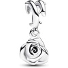 image:imagePANDORA Moments Rose in Bloom Dangle Charm  Sterling Silver Charm  Gift for Women  Includes Gift Box
