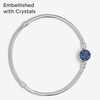 image:imagePANDORA Moments Sparkling Disc Clasp Snake Chain Bracelet  Sterling Silver Bracelet with ManMade Crystals  Jewelry for Women  Includes Gift Box160 Centimeters