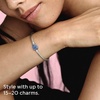 image:imagePANDORA Moments Sparkling Disc Clasp Snake Chain Bracelet  Sterling Silver Bracelet with ManMade Crystals  Jewelry for Women  Includes Gift Box230 Centimeters