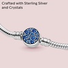 image:imagePANDORA Moments Sparkling Disc Clasp Snake Chain Bracelet  Sterling Silver Bracelet with ManMade Crystals  Jewelry for Women  Includes Gift Box230 Centimeters