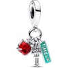 image:imagePANDORA NYC Apple Torch amp Street Sign Triple Dangle Charm  Compatible Moments  Gift for Her  Sterling Silver with Murano Glass amp Enamel  With Gift Box