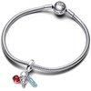 image:imagePANDORA NYC Apple Torch amp Street Sign Triple Dangle Charm  Compatible Moments  Gift for Her  Sterling Silver with Murano Glass amp Enamel  With Gift Box