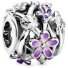 image:imagePANDORA Openwork Purple Daisy Charm  Gift for Her  Compatible with PANDORA Moments  Sterling Silver with Enamel  With Gift Box