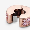 image:imagePANDORA Pink Pav Clip Charm  Gift for Her  Compatible Moments  With Gift Box Rose with Silicone amp Cubic Zirconia