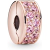 image:imagePANDORA Pink Pav Clip Charm  Gift for Her  Compatible Moments  With Gift Box Rose with Silicone amp Cubic Zirconia