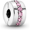 image:imagePANDORA Pink Sparkling Row Clip Charm  Gift for Her  Compatible Moments  With Gift Box  Sterling Silver with Cubic Zirconia