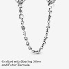 image:imagePANDORA Sparkling Pav Safety Chain Charm  Gift for Her  Compatible Moments  Sterling Silver amp Cubic Zirconia  With Gift Box