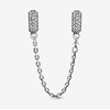 image:imagePANDORA Sparkling Pav Safety Chain Charm  Gift for Her  Compatible Moments  Sterling Silver amp Cubic Zirconia  With Gift Box