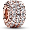image:imagePANDORA Sparkling Pav Triplerow Charm  Gift for Her  Compatible Moments Rose with Cubic Zirconia  With Gift Box