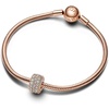 image:imagePANDORA Sparkling Pav Triplerow Charm  Gift for Her  Compatible Moments Rose with Cubic Zirconia  With Gift Box
