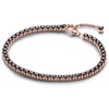 image:imagePANDORA Timeless Black Sparkling Tennis Bracelet  14K Rose GoldPlated Unique Metal Blend with ManMade Crystal  Jewelry for Women  Includes Gift Box160 Centimeters