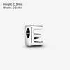 image:imagePandora Alphabet Charm  Compatible Moments  Gift for Her  Made with Sterling Silver  with Gift BoxLetter E