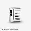 image:imagePandora Alphabet Charm  Compatible Moments  Gift for Her  Made with Sterling Silver  with Gift BoxLetter E