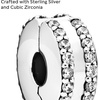 image:imagePandora Double Lined Pav Clip Charm  Compatible with PANDORA Moments  Jewelry for Women  Gift for Her  Sterling Silver amp Cubic Zirconia  with Gift Box
