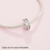 image:imagePandora Double Lined Pav Clip Charm  Compatible with PANDORA Moments  Jewelry for Women  Gift for Her  Sterling Silver amp Cubic Zirconia  with Gift Box