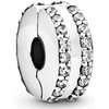 image:imagePandora Double Lined Pav Clip Charm  Compatible with PANDORA Moments  Jewelry for Women  Gift for Her  Sterling Silver amp Cubic Zirconia  with Gift Box