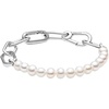 image:imagePANDORA ME Treated Freshwater Cultured Pearl Bracelet  Features 2 Connectors  Gift for Her  Sterling Silver with White Treated Freshwater Cultured Pearl  With Gift Box63 Inches