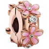 image:imagePANDORA Pink Daisy Spacer Clip Charm Bracelet Charm Moments Bracelets  Stunning Womens Jewelry  Gift for Women  Made Rose Cubic Zirconia amp Enamel With Gift Box