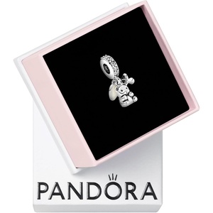 image:imagePANDORA Baby Teddy Bear Dangle Charm  Gift for Her  Compatible with PANDORA Moments  Sterling Silver with Cubic Zirconia amp Enamel  With Gift Box
