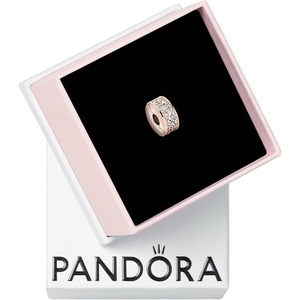 image:imagePANDORA Clear Pav Clip Charm Bracelet Charm Moments Bracelets  Stunning Womens Jewelry  Gift for Women in Your Life  Made Rose amp Cubic Zirconia With Gift Box