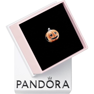 image:imagePANDORA Glowinthedark Spooky Pumpkin Charm  Gift for Her  Compatible with PANDORA Moments  Sterling Silver with Enamel  With Gift Box