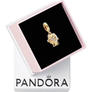 image:imagePANDORA Moments Heart Snowflake Snow Globe Dangle Charm  14K GoldPlated Charm with Cubic Zirconia amp Glass  Jewelry for Women  Includes Gift Box