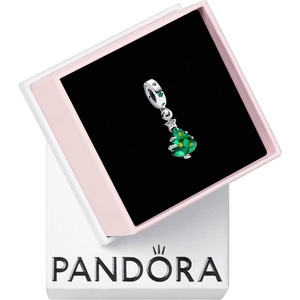 image:imagePANDORA Moments Sparkling Christmas Tree Dangle Charm  Sterling Silver Charm with ManMade Crystal amp Enamel  Jewelry for Women  Includes Gift Box