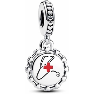 image:imagePANDORA Moments Stethoscope Engravable Dangle Charm  Sterling Silver Charm with Enamel  Jewelry for Women  Includes Gift Box