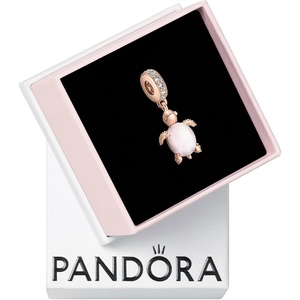 image:imagePandora Murano Glass Pink Sea Turtle Dangle Charm  Compatible with Pandora Moments  Gift for Women  Stunning Womens Jewelry  Made with Pandora Rose amp Cubic Zirconia  with Gift Box