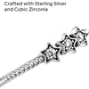 image:imagePANDORA Celestial Stars Ring  Silver Ring for Women  Layering or Stackable Ring  Sterling Silver with Clear Cubic Zirconia  Gift for Her  With Gift Box