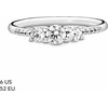 image:imagePANDORA Clear ThreeStone Ring  Silver Ring for Women  Layering or Stackable Ring  Gift for Her  Silver with Cubic Zirconia  With Gift BoxSterling Silver