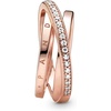 image:imagePANDORA Signature Crossover Pav Triple Band Ring  Plated Ring with Cubic Zirconia  Jewelry for Women  Includes Gift Box14k rose goldplated unique metal blend