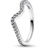 image:imagePANDORA Sparkling Wave Ring  Ring for Women  Layering or Stackable Ring  Gift for Her  Sterling Silver with Clear Cubic Zirconia  With Gift BoxSterling Silver