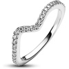 image:imagePANDORA Sparkling Wave Ring  Ring for Women  Layering or Stackable Ring  Gift for Her  Sterling Silver with Clear Cubic Zirconia  With Gift BoxSterling Silver