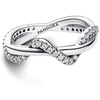 image:imagePANDORA Timeless Sparkling Intertwined Wave Ring  Sterling Silver Ring with Cubic Zirconia  Jewelry for Women  Includes Gift Box
