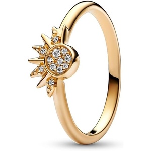 image:imagePANDORA Celestial Sparkling Sun Ring Shine 14k GoldPlated Ring for Women with Cubic Zirconia  Layering or Stackable Ring  Gift for Her  With Gift Box