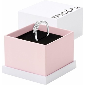 image:imagePANDORA Clear ThreeStone Ring  Silver Ring for Women  Layering or Stackable Ring  Gift for Her  Silver with Cubic Zirconia  With Gift BoxSterling Silver