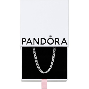 image:imagePANDORA Pav Cuban Chain Necklace 177  Sterling Silver amp Clear Cubic Zirconia Jewelry for Women with Gift Box