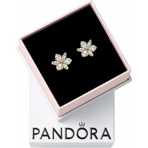 image:imagePANDORA Timeless Sparkling Herbarium Cluster Stud Earrings  14K GoldPlated Earrings with Cubic Zirconia  Jewelry for Women  Includes Gift Box