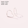 image:imagePANDORA Asymmetrical Heart Hoop Earrings  Classic Earrings for Women  Great Gift for Her  Made with Sterling Silver