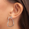 image:imagePANDORA Asymmetrical Heart Hoop Earrings  Classic Earrings for Women  Great Gift for Her  Made with Sterling Silver