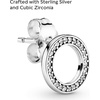 image:imagePANDORA Forever Stud Earrings  Great Gift for Her  Stunning Womens Earrings  Sterling Silver amp Cubic Zirconia