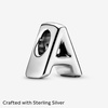 image:imagePandora Jewelry Letter A Alphabet Charm  Beautiful Charm Letter for Pandora Charm Bracelets  Silver No Box