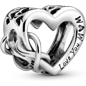 image:imagePANDORA Love You Mom Infinity Heart Charm  Compatible Moments Bracelets  Jewelry for Women  Gift for Women in Your Life  Made with Sterling Silver