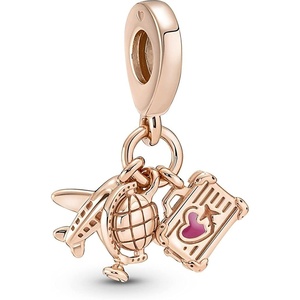image:imagePANDORA Travel CharmsAirplane  Globe  Suitcase